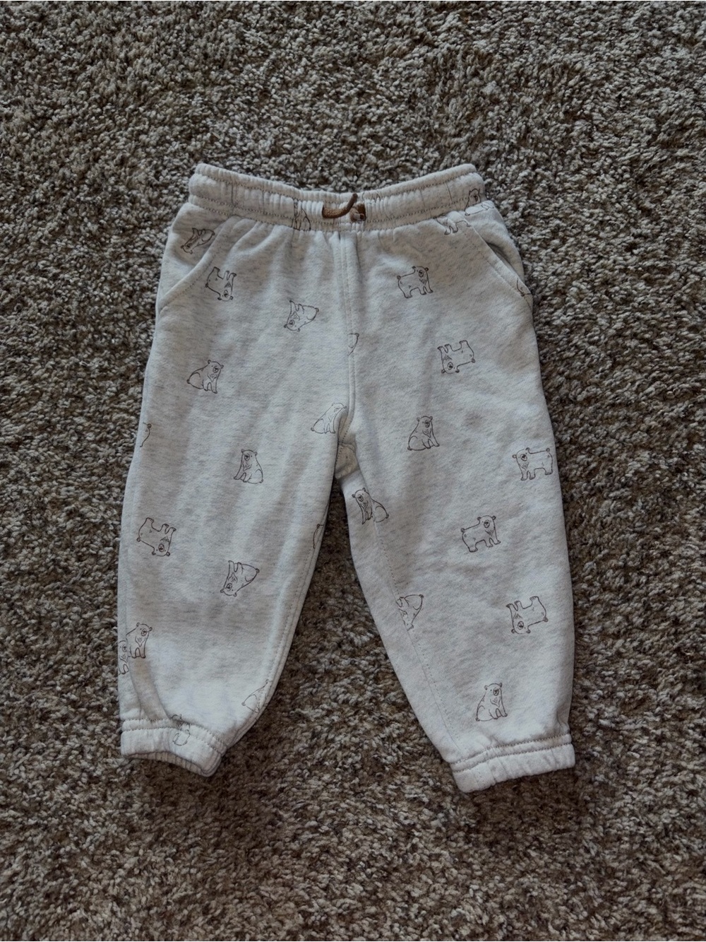 Carter's Light Gray Bear Print Joggers